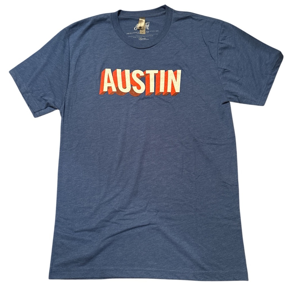 Austin Texas Graphic Short Sleeve T-Shirt - Blue Sz medium